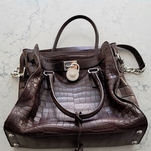Genuine Michael Kors Limited Edition 15/50 Brown Croc Bag. Like new. Super clean